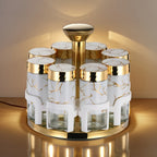 Clear Glass Rotating Multi-Hole Spice Jar Set (8-Piece)