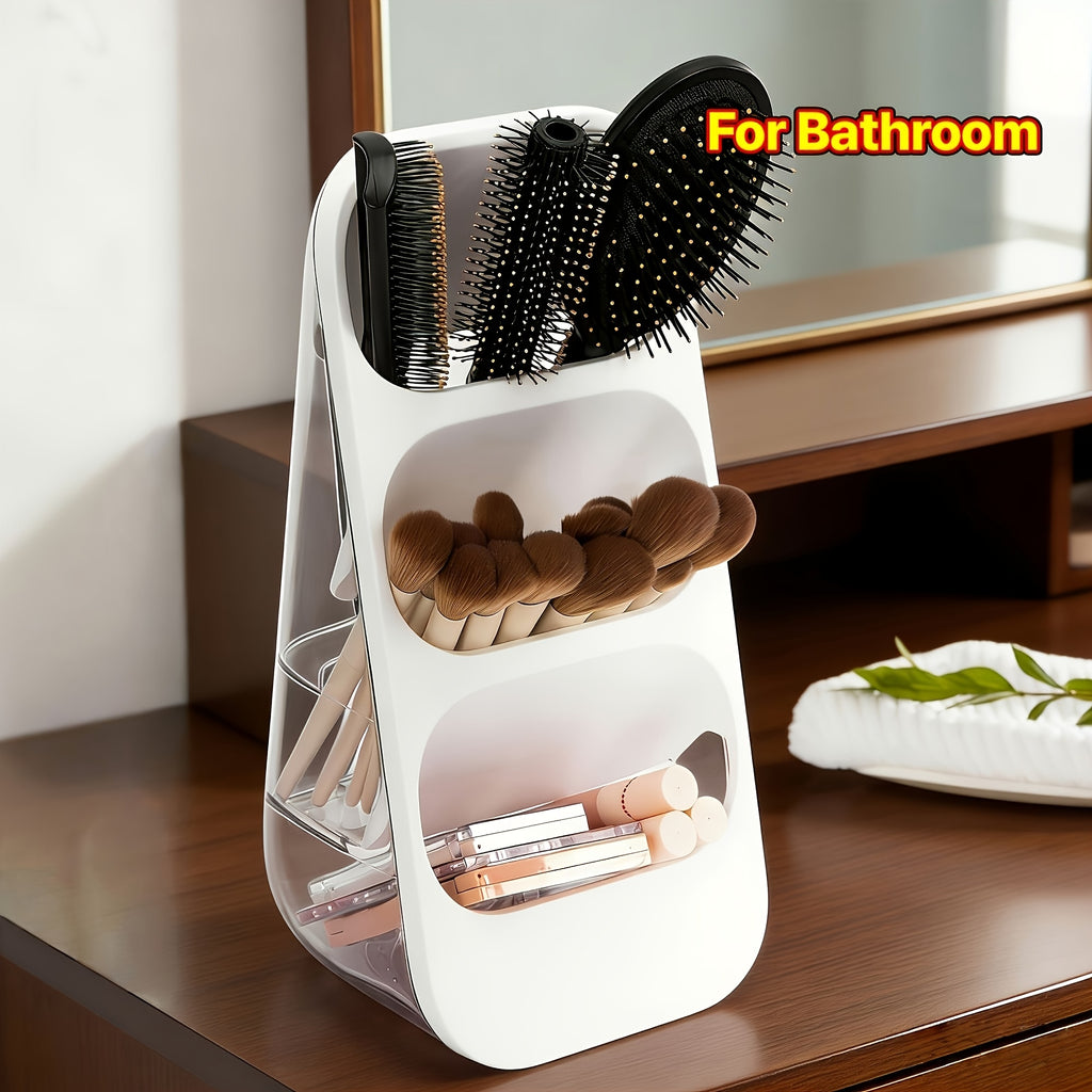 Large-Capacity Clear Acrylic Makeup Organizer (Multi-Compartment)