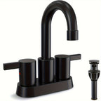 Brass 360° Swivel Bathroom Faucet (4-Inch Centerset)