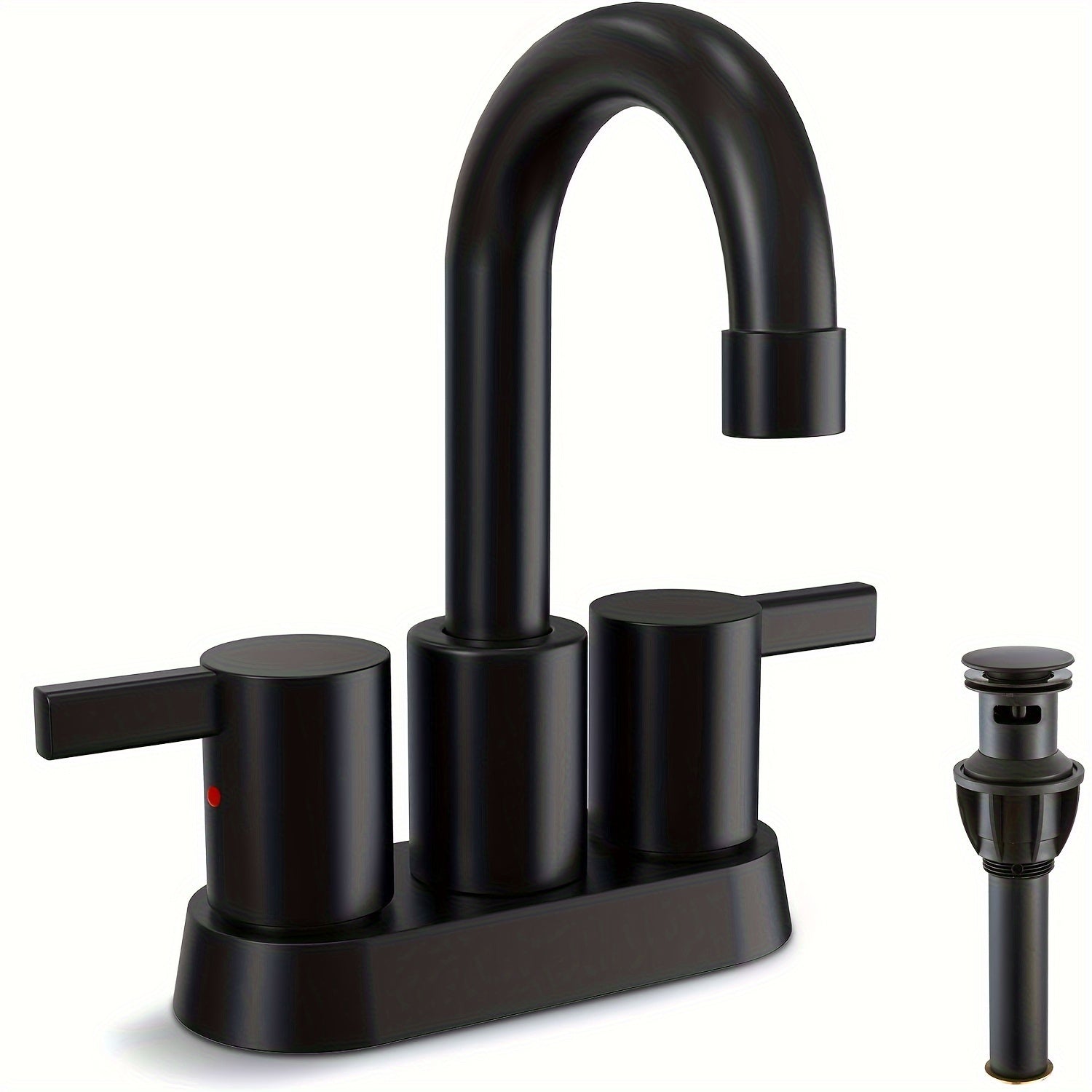 Brass 360° Swivel Bathroom Faucet (4-Inch Centerset)