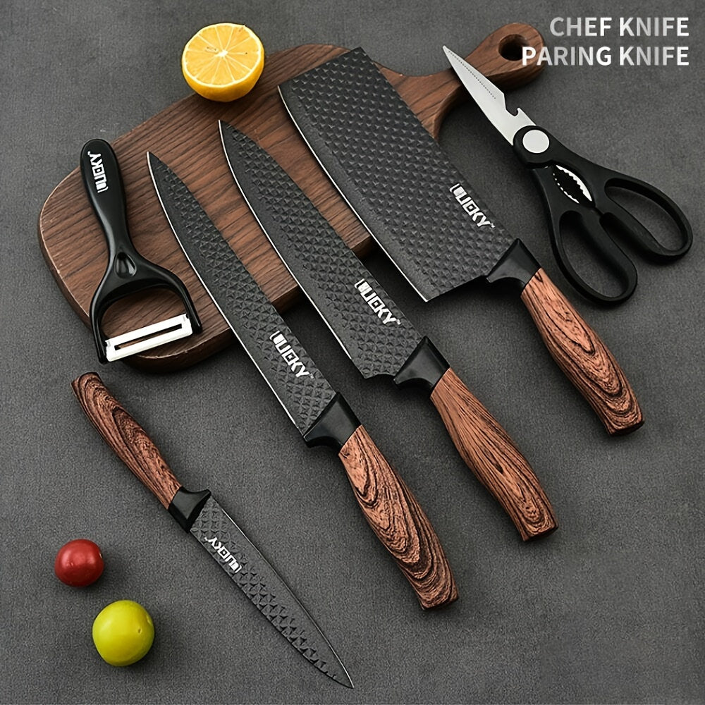 420 Stainless Steel Non-Stick Knife Set (6-Piece With Cutting Board)