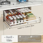 Smooth-Glide Heavy-Duty Metal Pull-Out Cabinet Rack (8-Tier)