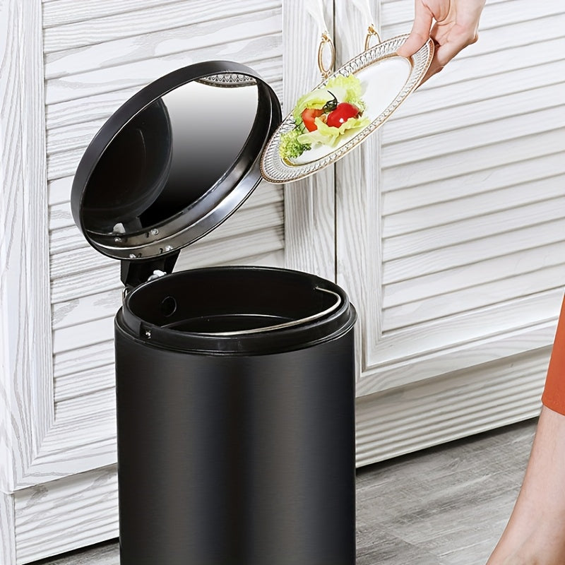 Polished Stainless Steel Step-On Waste Bin (9.5L)