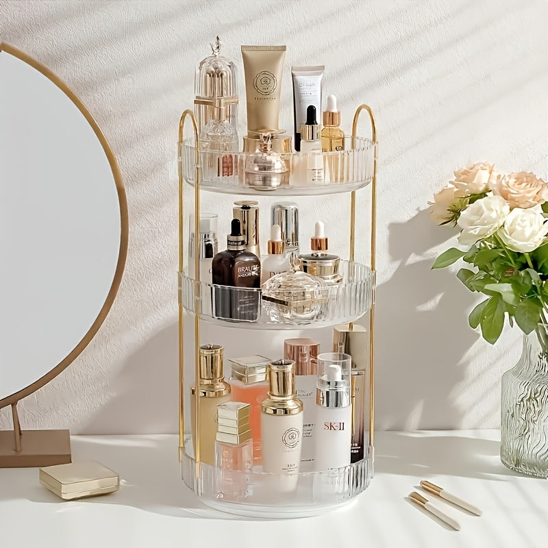 Space-Saving 360° Rotating Makeup Organizer (Countertop)