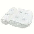 Ergonomic Quick-Dry Mesh Bathtub Pillow (6 Suction Cups)