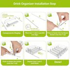 Auto-Push Slide Rail & Adjustable Divider Fridge Can Dispenser