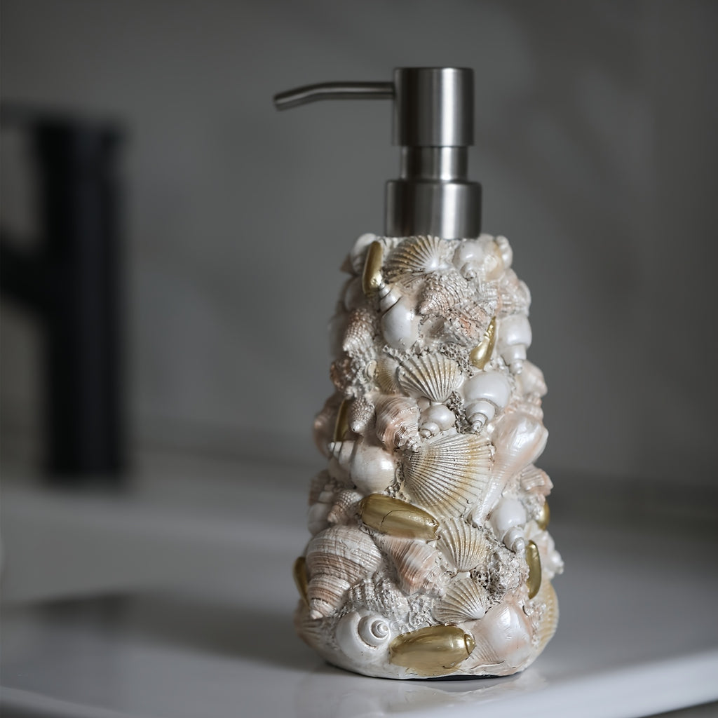 Refillable Shell-Shaped Resin Soap Dispenser (Floor Mount)