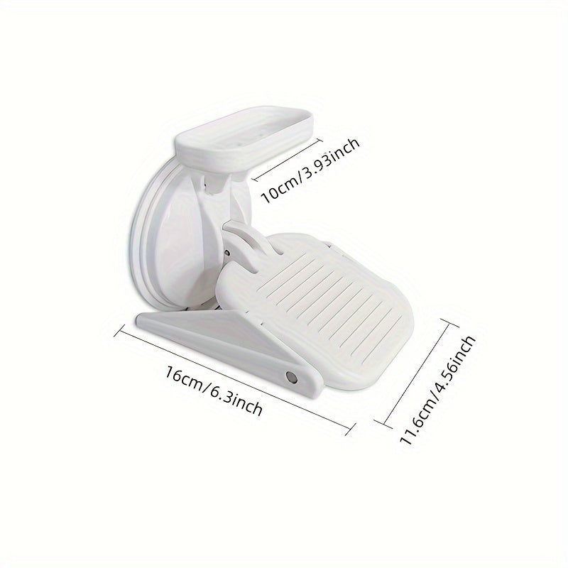 Wall-Mounted Suction-Cup Shower Foot Rest