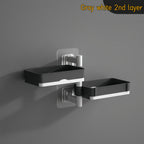 No-Drill 180° Rotating Quick-Drain Soap Organizer