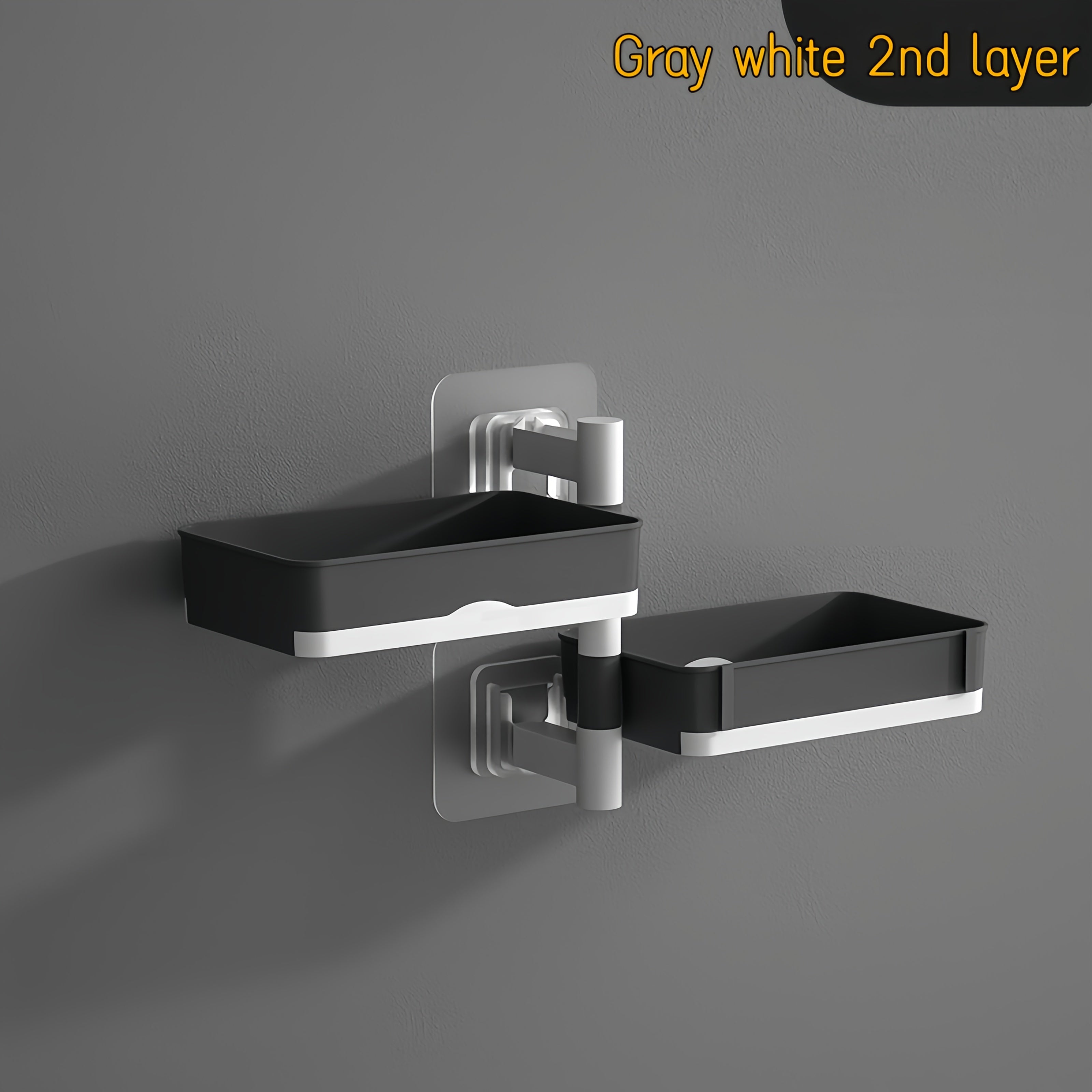 No-Drill 180° Rotating Quick-Drain Soap Organizer