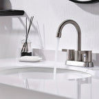 Brass 360° Swivel Bathroom Faucet (4-Inch Centerset)