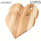 Heart-Shaped Acacia Wood Bread & Cheese Board