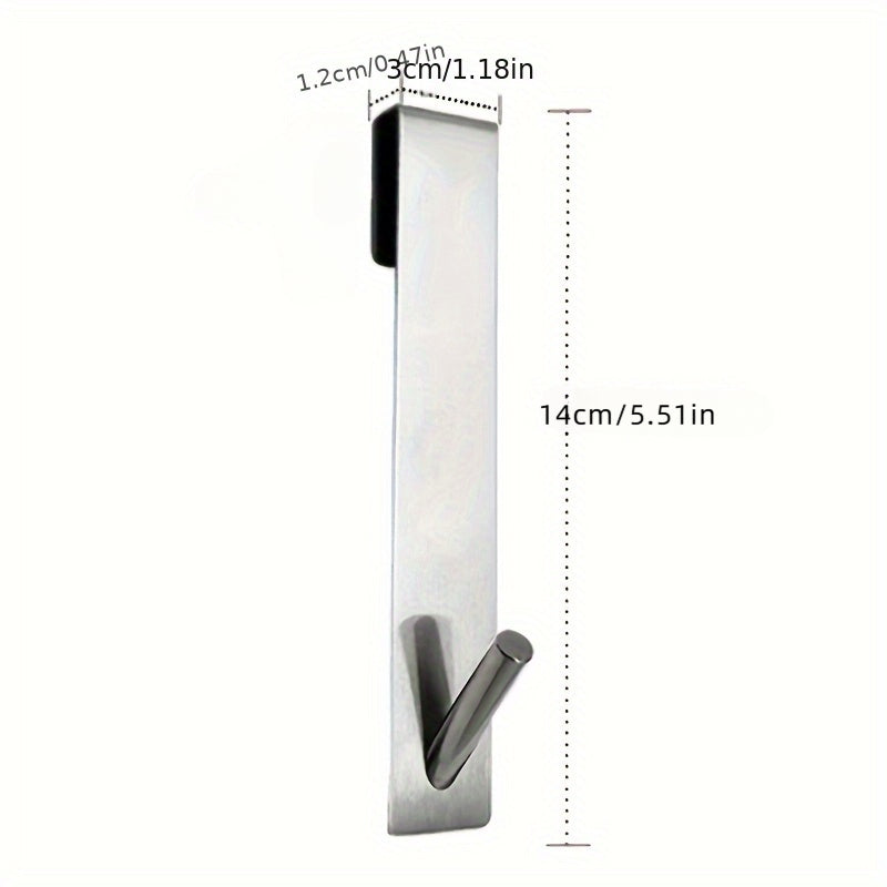 Stainless Steel Anti-Slip Shower Door Hooks (Set of 2)