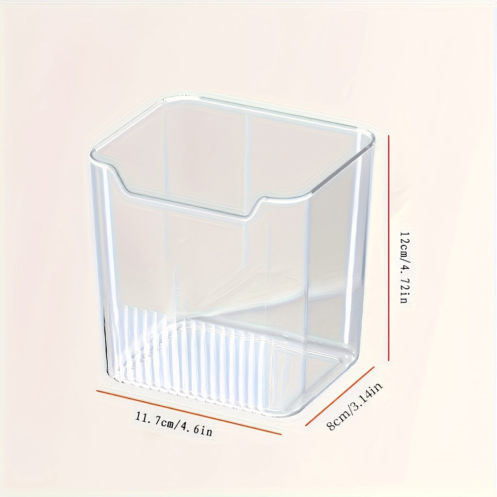 Transparent Food-Safe Easy-Grip Refrigerator Storage Bins (Set of 6)
