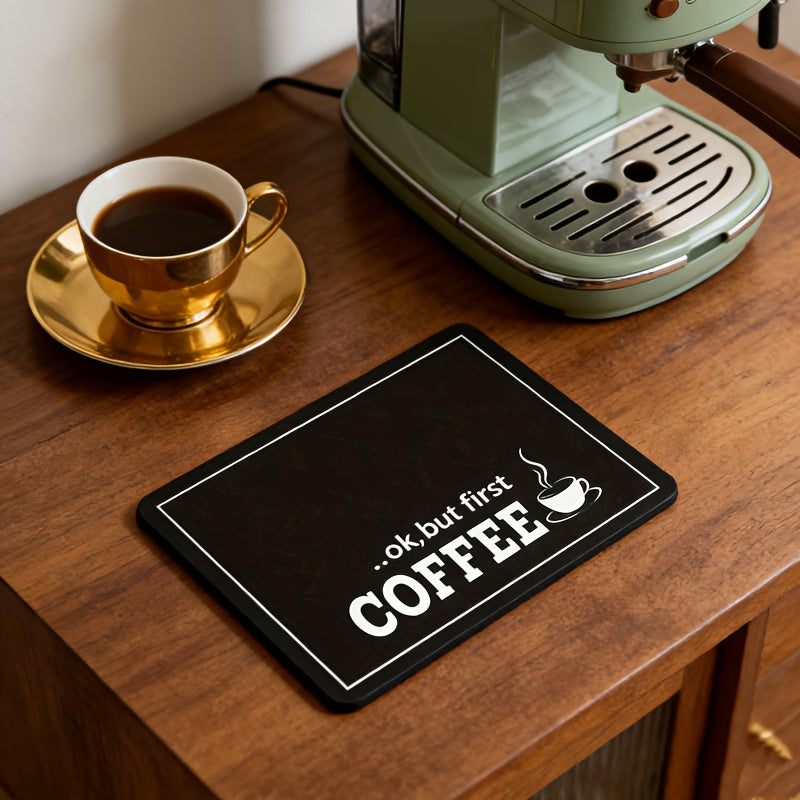 Absorbent Polyester Non-Slip Coffee Machine Mat