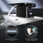 Matte Black Dual-Handle Water-Saving Bathroom Faucet (4-Inch Centerset)