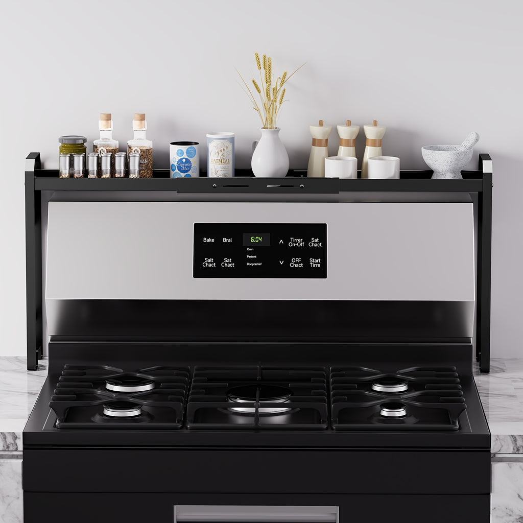 Expandable & Adjustable Powder-Coated Stove Shelf