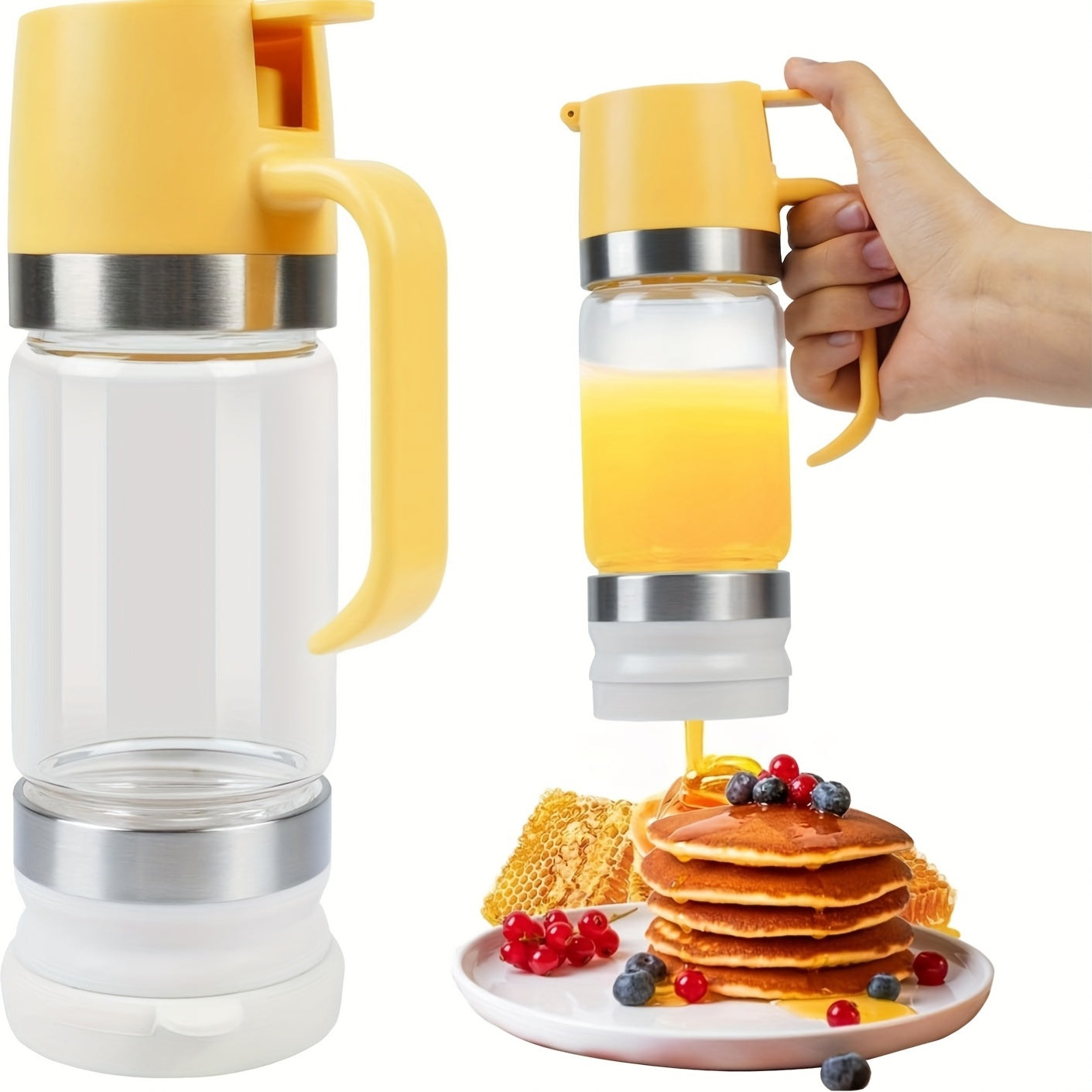 Clear Glass Precision Pour Oil & Syrup Dispenser (12oz)