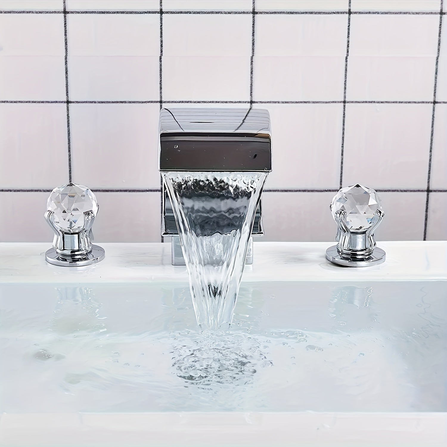 Brushed Stainless Steel Ceramic Ball Bathroom Faucet