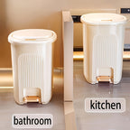 Hands-Free Dual-Opening Odor-Sealing Trash Bin (Multiple Sizes)