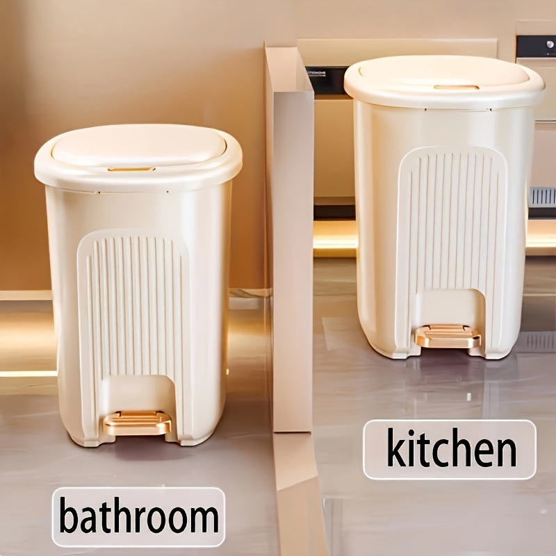 Hands-Free Dual-Opening Odor-Sealing Trash Bin (Multiple Sizes)