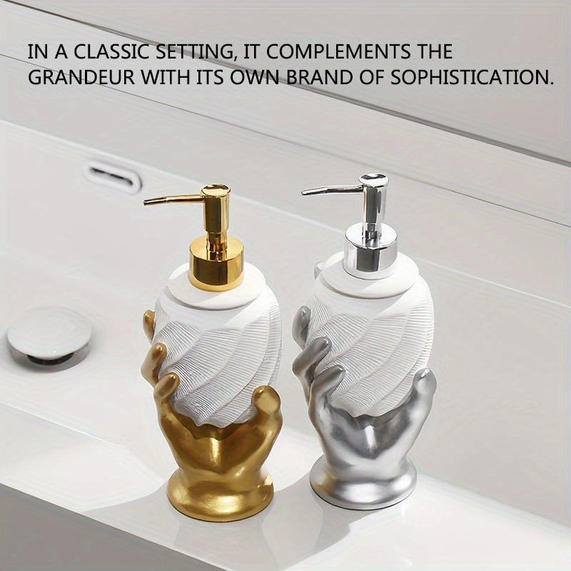 Embossed Metallic Resin Soap Dispenser