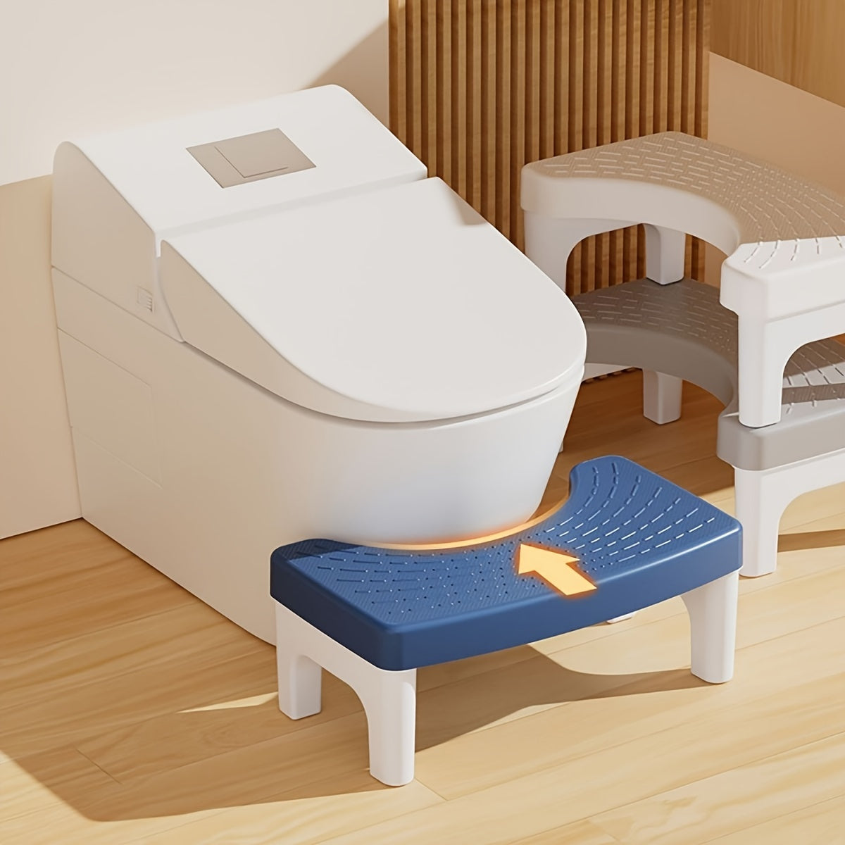 Ergonomic Anti-Slip Toilet Step Stool