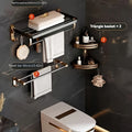 Space-Saving Aluminum Wall-Mounted Shelf & Towel Rack (3-Piece Set)