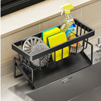 Heavy-Duty No-Drill Metal Sink Organizer (With Towel Rack)