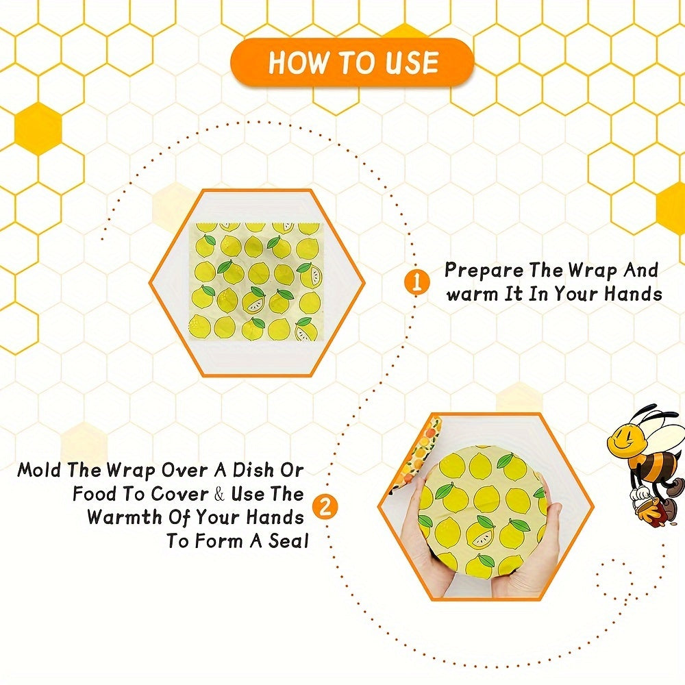 Reusable Non-Toxic Beeswax Food Wraps (9-Piece Set)