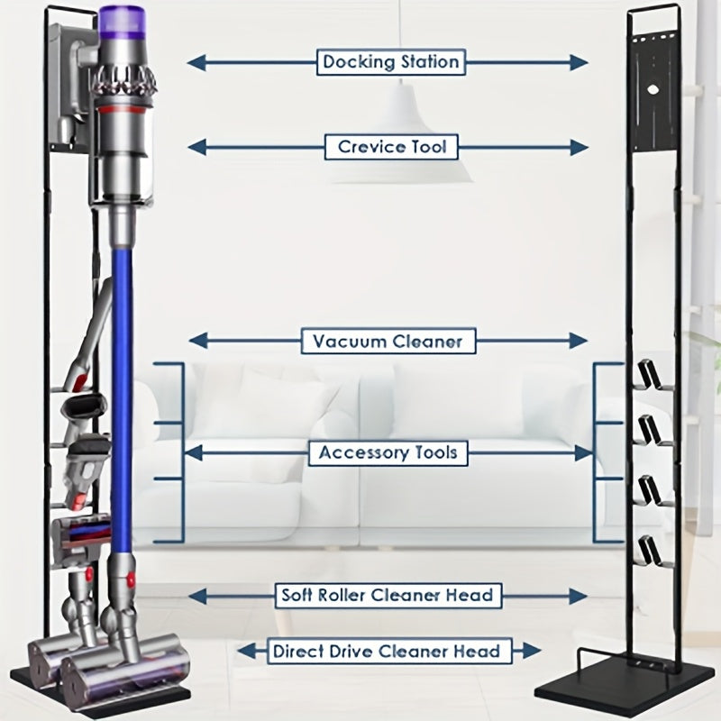 Heavy-Duty Metal Trigger-Lock Cordless Vacuum Stand (Fits V6–V15)