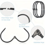 Rust-Resistant Anti-Tangle Oval Snap Shower Curtain Rings (Set of 13)