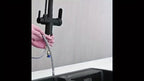 Brushed Brass 3-in-1 Pull-Out Kitchen Faucet (Single-Hole)