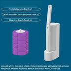 Wall-Mount Toilet Brush Set (Replacement Heads Included)