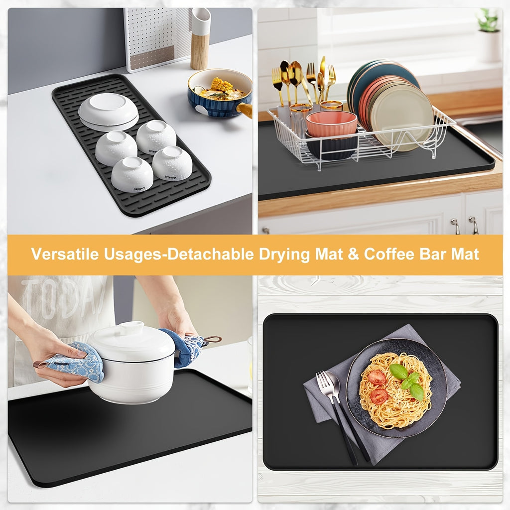 Heat-Resistant Silicone Coffee Mat & Drying Pad