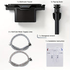 Matte Black Dual-Handle Water-Saving Bathroom Faucet (4-Inch Centerset)