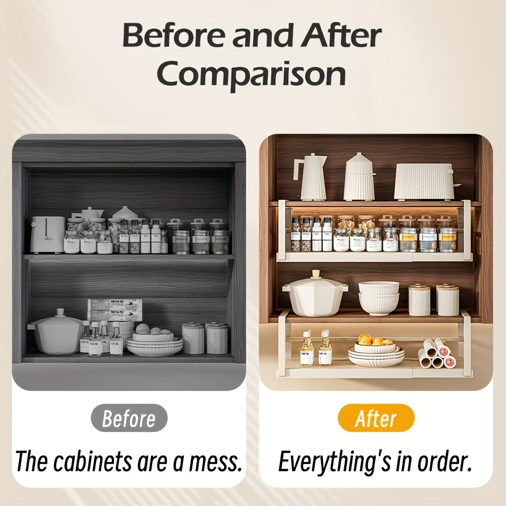 Adjustable Carbon Steel Under-Cabinet Storage Rack