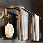 Space-Saving Aluminum Wall-Mounted Shelf & Towel Rack (3-Piece Set)