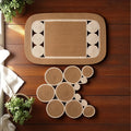 Handwoven Linen Non-Slip Toilet Rug & Bath Mat Set (Set of 2)