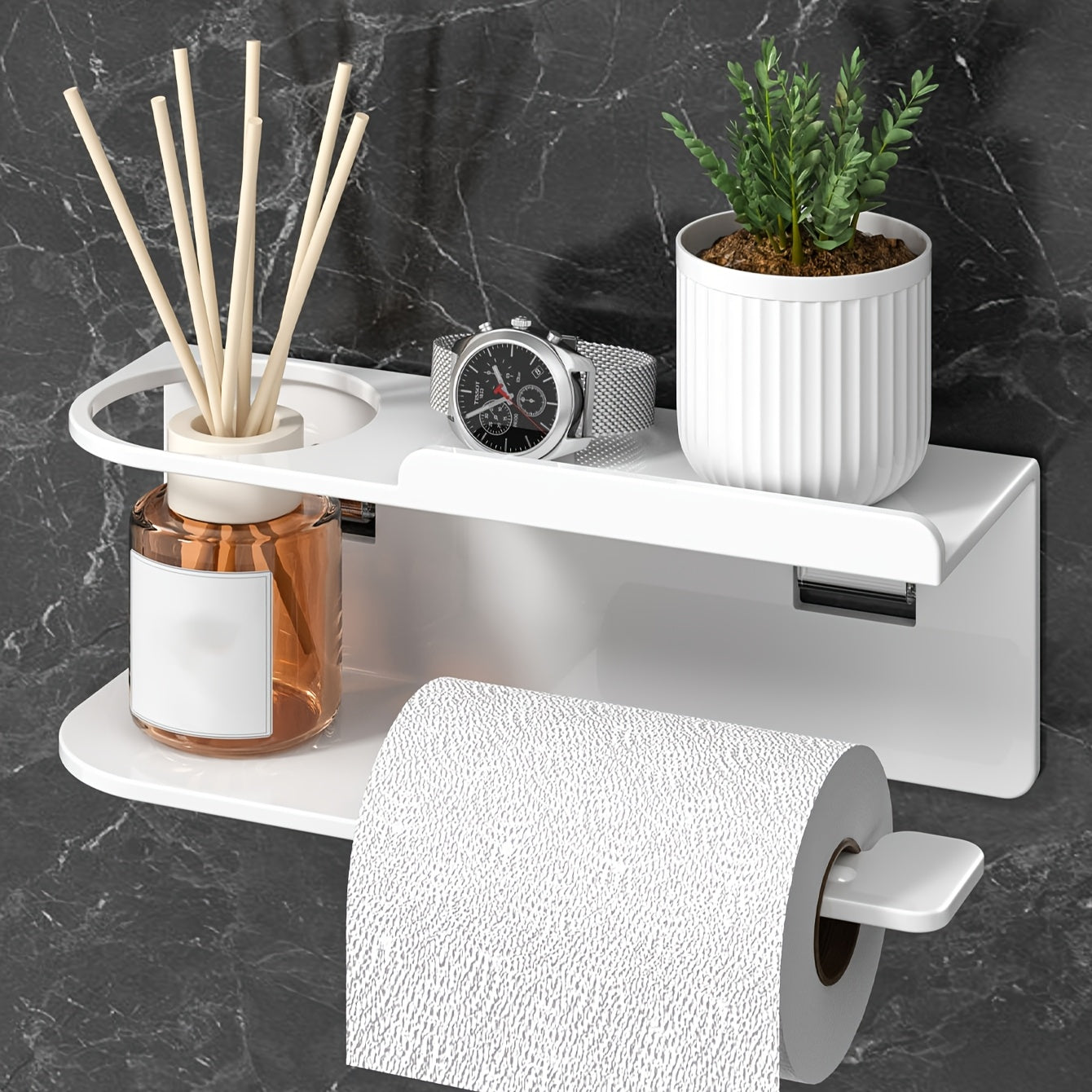 Self-Adhesive Wrought Iron Paper Towel Holder