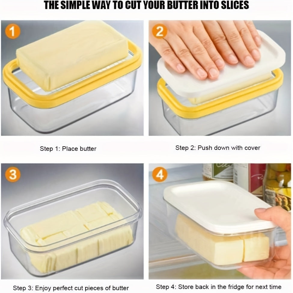 Freezer-Safe Square Flip-Top Butter Dish