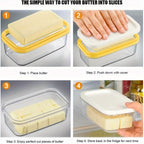 Freezer-Safe Square Flip-Top Butter Dish